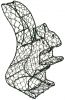 Buchsfiguren gr�n klein "Eichh�rnchen"