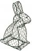 Buchsfiguren gr�n klein "Hase"