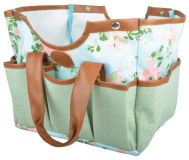 Esschert Design Jute Gartengerätestuhl mit Rosendruck